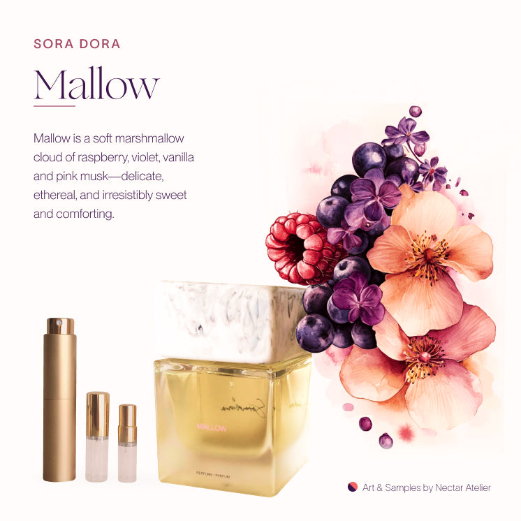 Sora Dora Mallow Sample | Musky Violet Gourmand