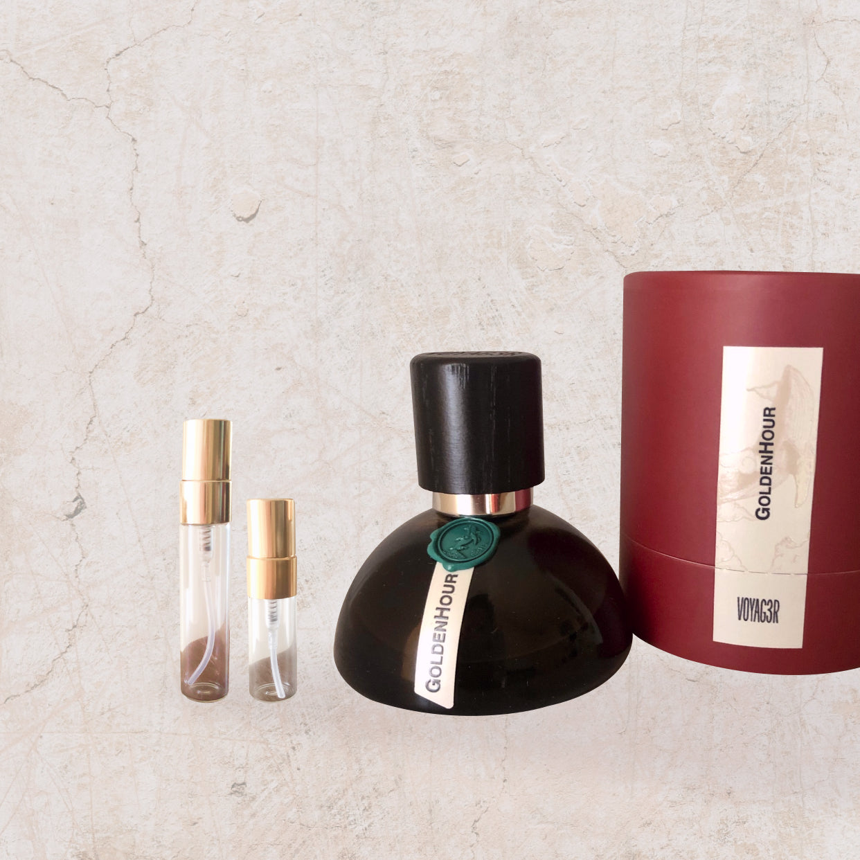 Voyager Golden Hour Luxe Samples  — Eco-friendly & Artful