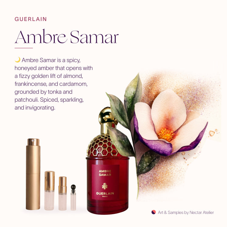 Guerlain Ambre Samar Luxe Samples — Eco-friendly & Artful