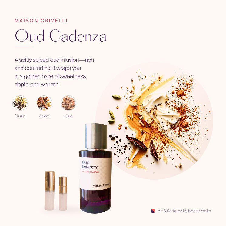 M Crivelli Oud Cadenza Luxe Samples โ Eco-friendly & Artful