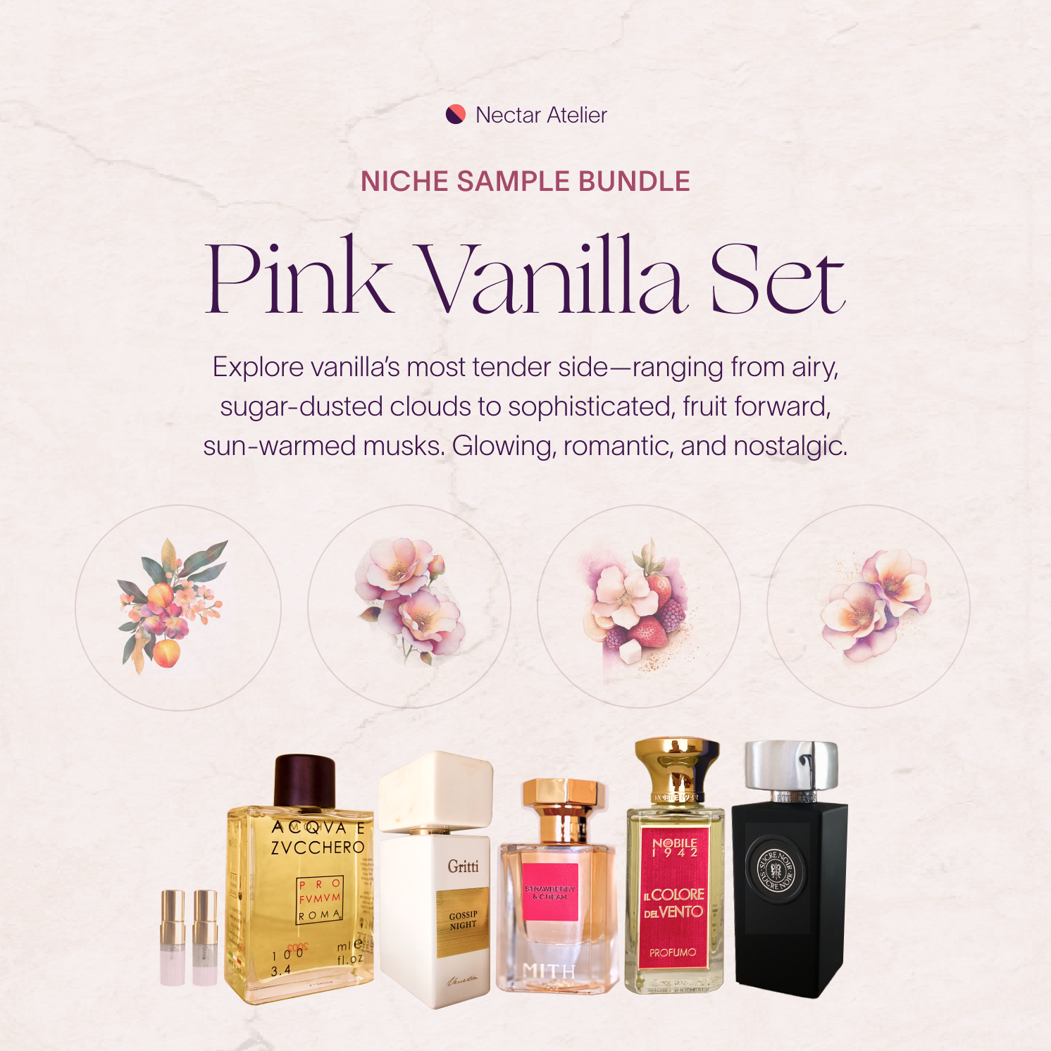 Pink Vanilla Set | Artisanal Perfume Samples