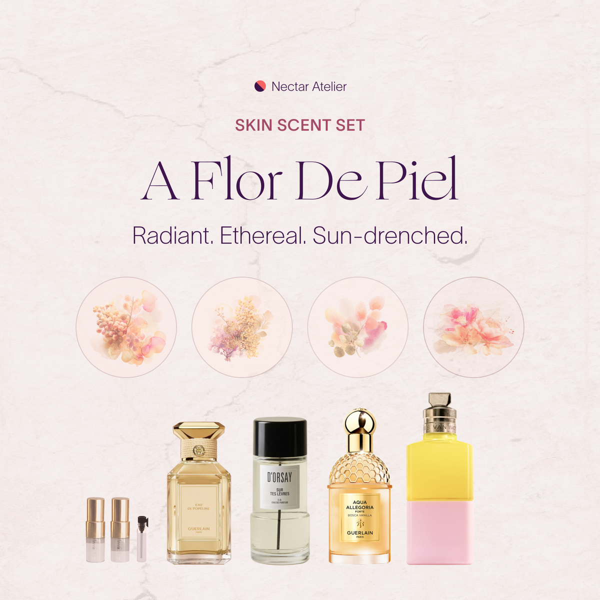 SKIN SCENT Sample SET - A Flor de Piel luxe artful samples by Nectar Atelier