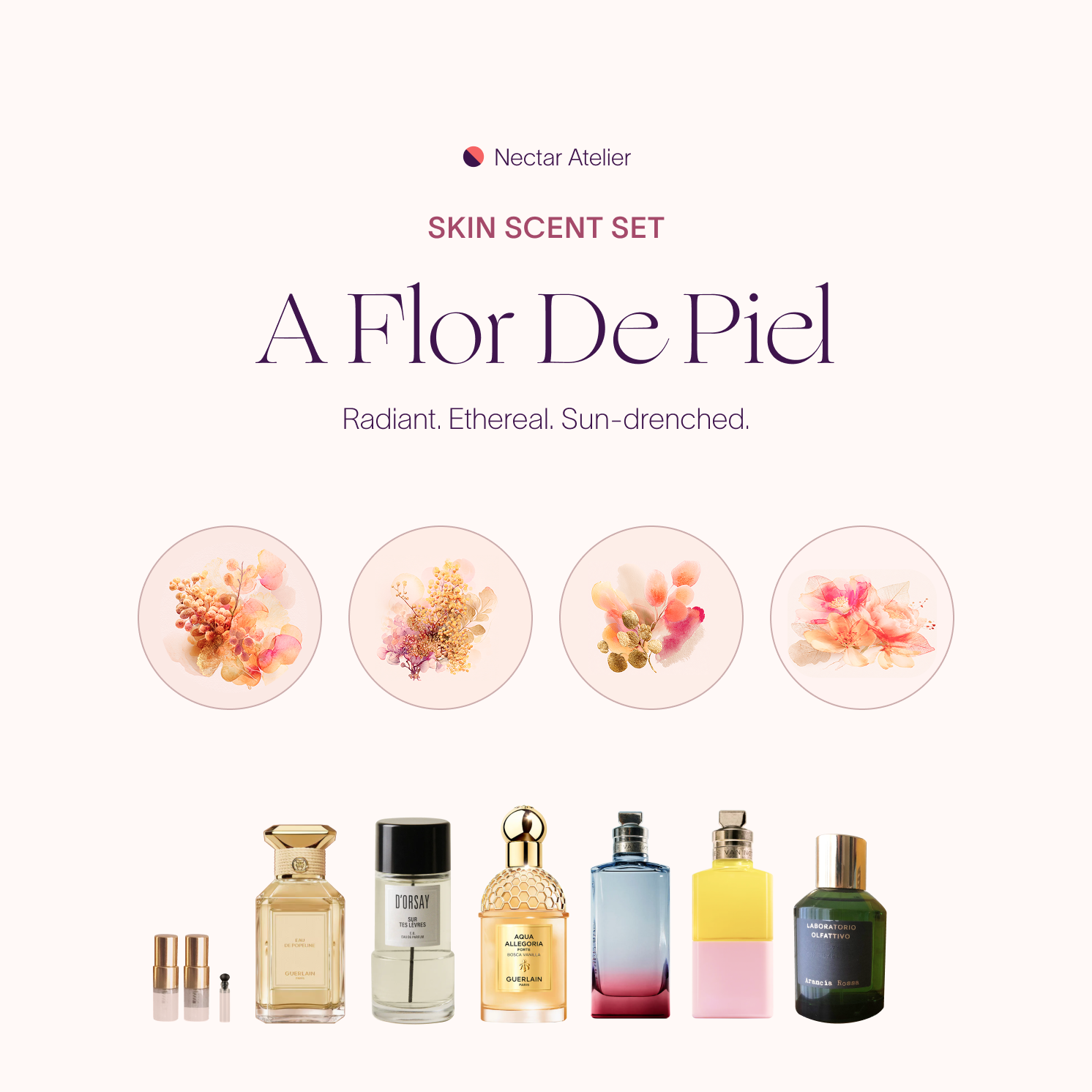 SKIN SCENT Sample SET - A Flor de Piel luxe artful samples by Nectar Atelier