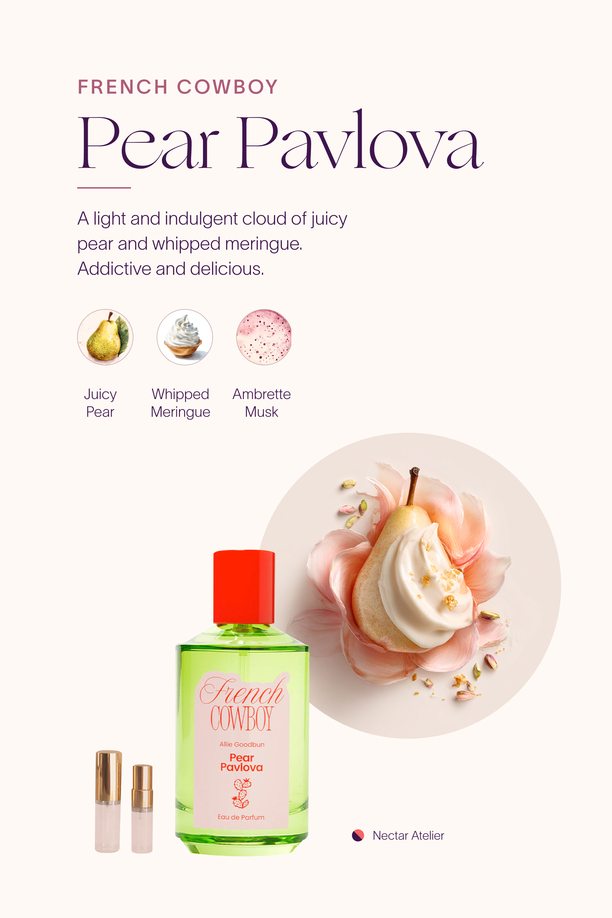 French Cowboy Pear Pavlova | Artisanal Sample