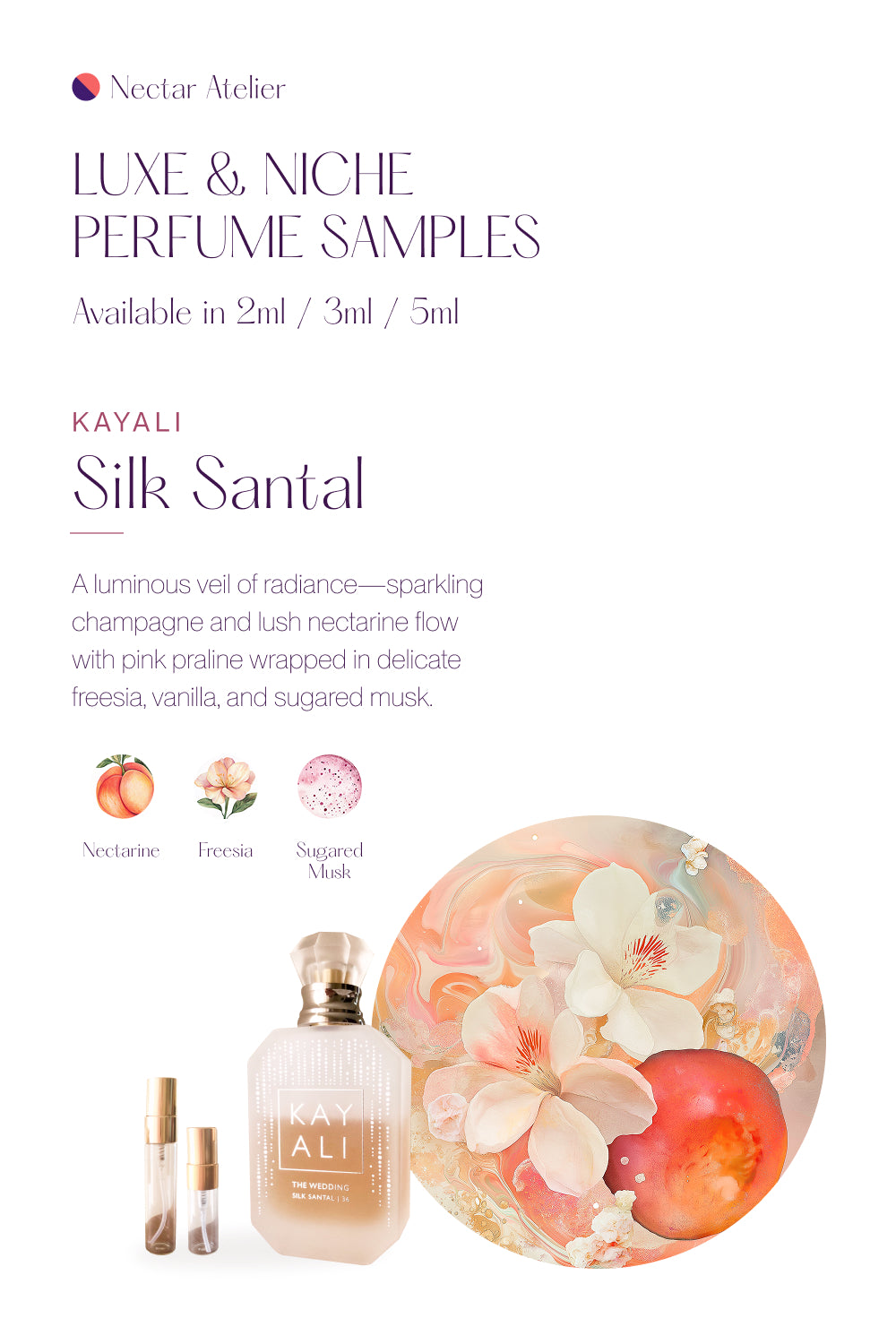 Kayali The Wedding Silk Santal 36 Luxe Perfume Sample 2ml/3ml/5ml