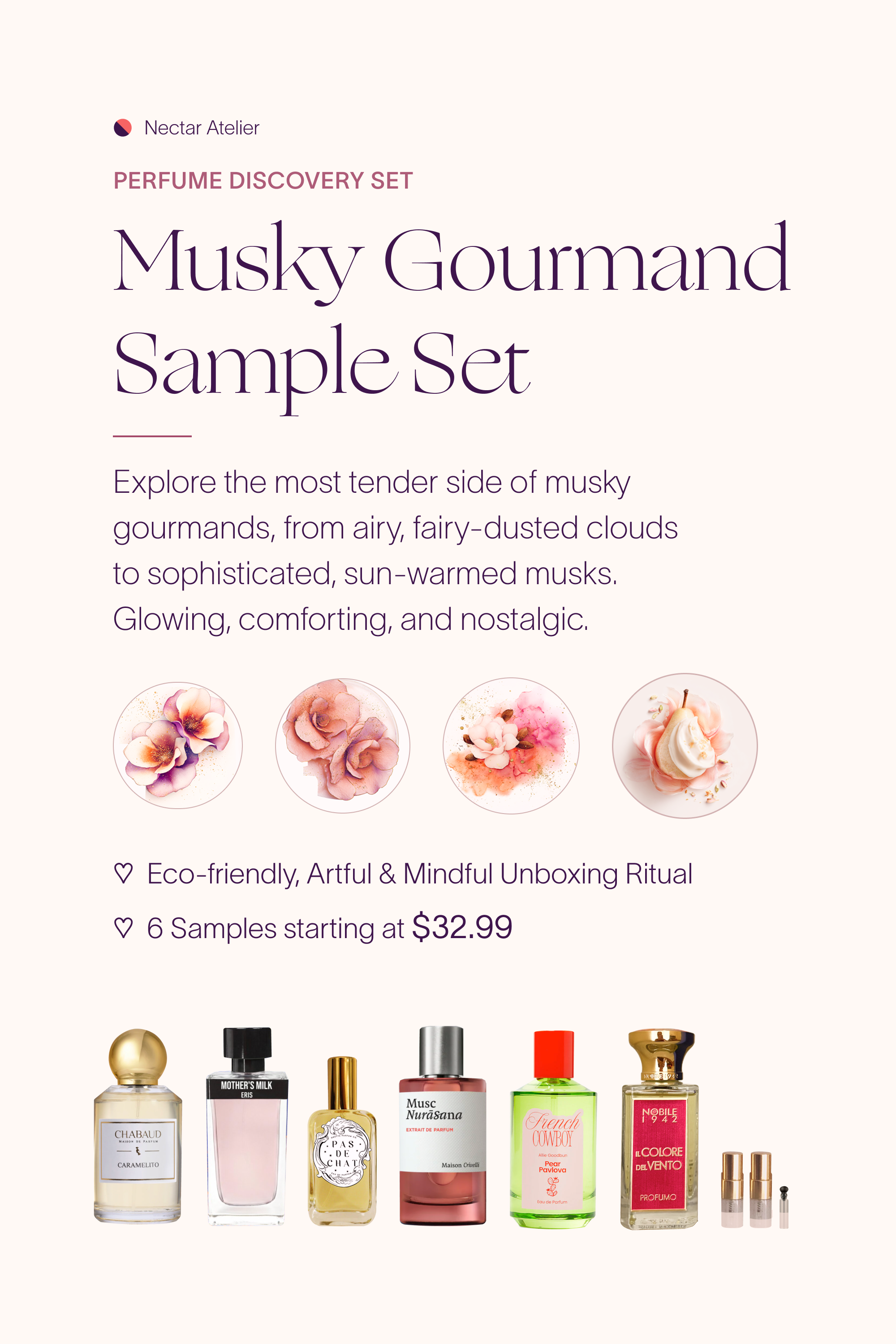 Musky Gourmand Set | Skin Scent Perfume Samples