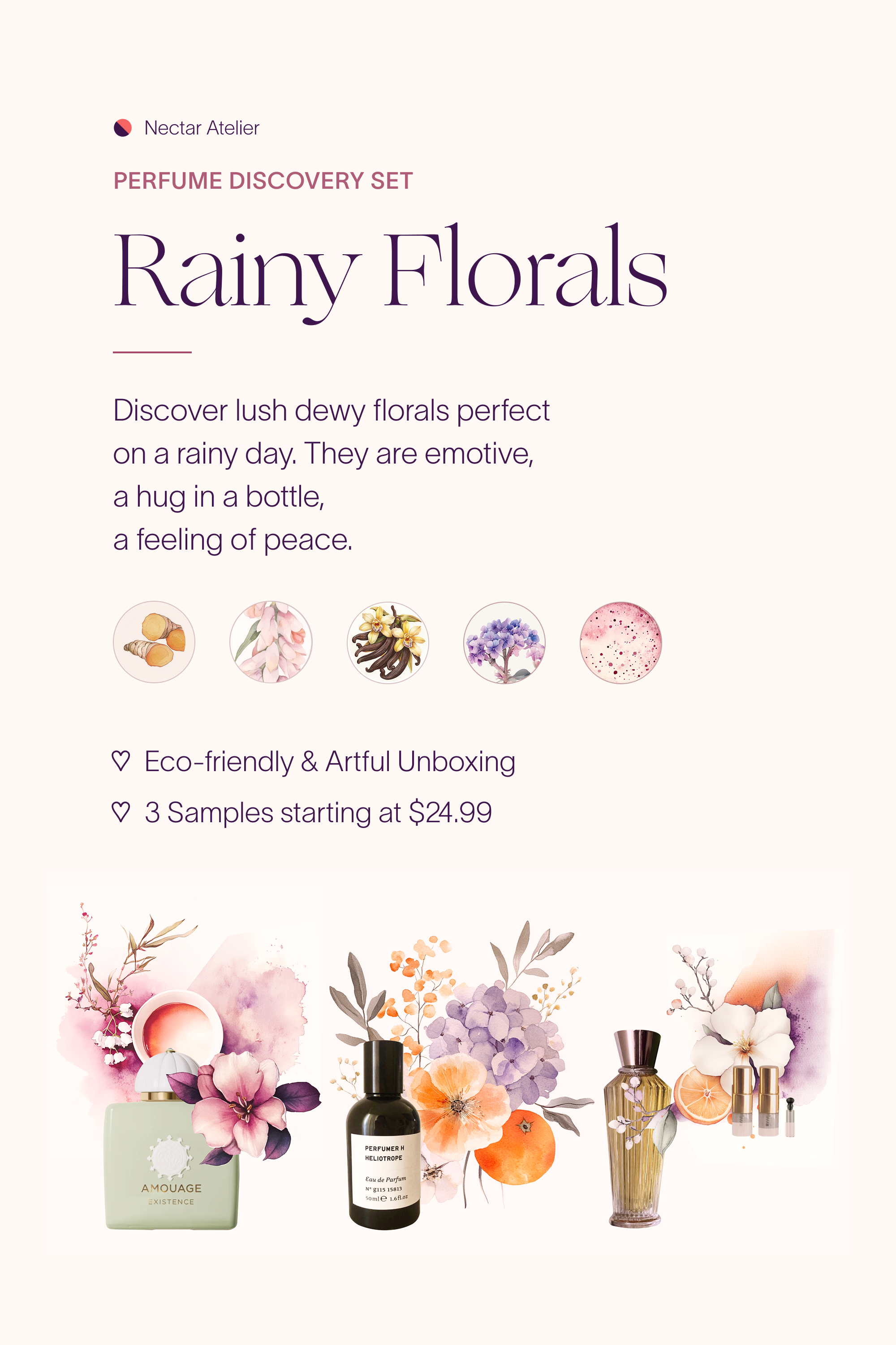Dewy Florals | Artisanal Sample Set