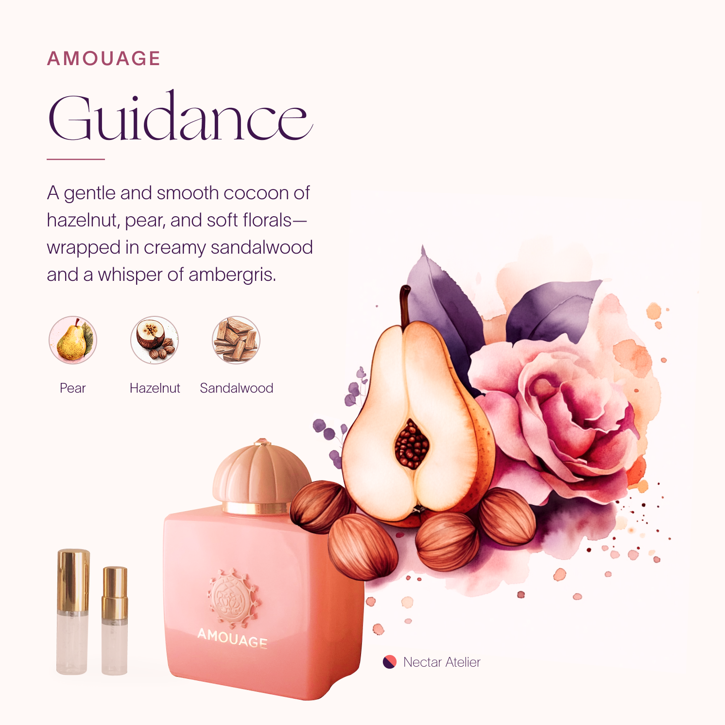 Amouage Guidance Luxe Samples by Nectar Atelier 1ml, 2ml, 3ml, 5ml