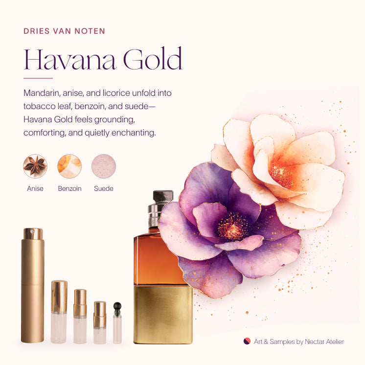 Artful Collage of Havana Gold by Dries Van Noten