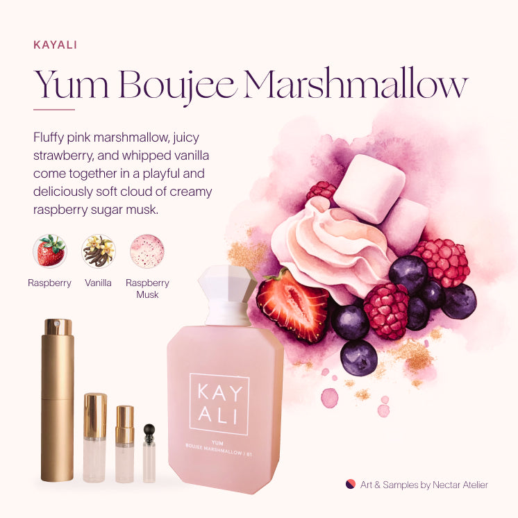 Kayali Yum Marshmallow Luxe Samples — Eco-friendly & Artful
