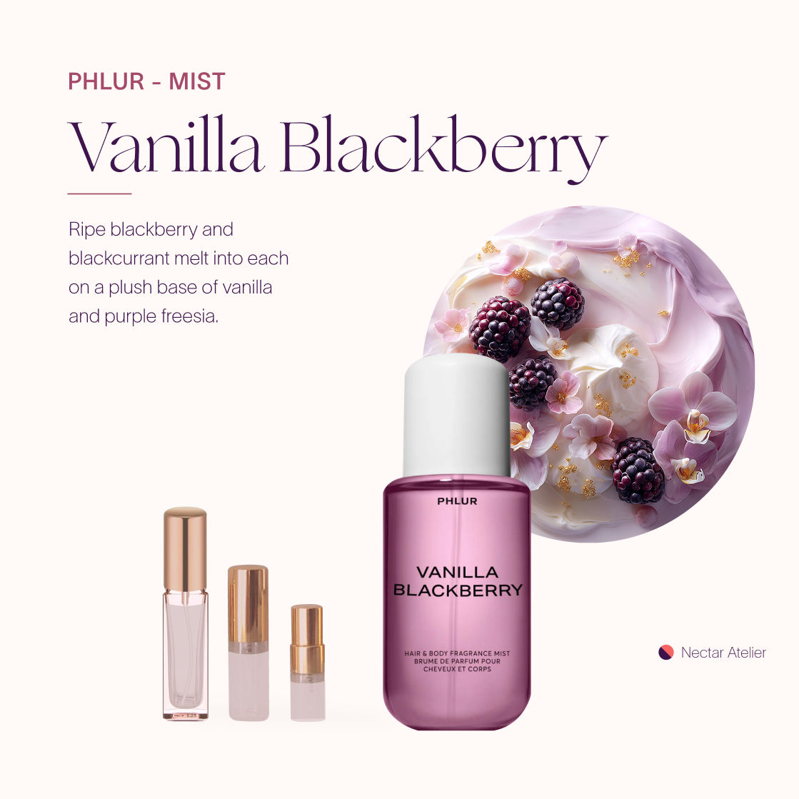 Phlur Vanilla Blackberry | Artisanal Samples & Decants 3ml 5ml 10ml by Nectar Atelier