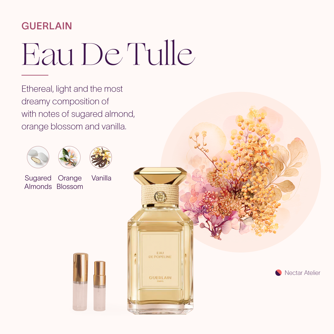 Guerlain Eau de Tulle EDP | Luxe Samples 1mk, 2ml 3ml, 5ml by Nectar Atelier