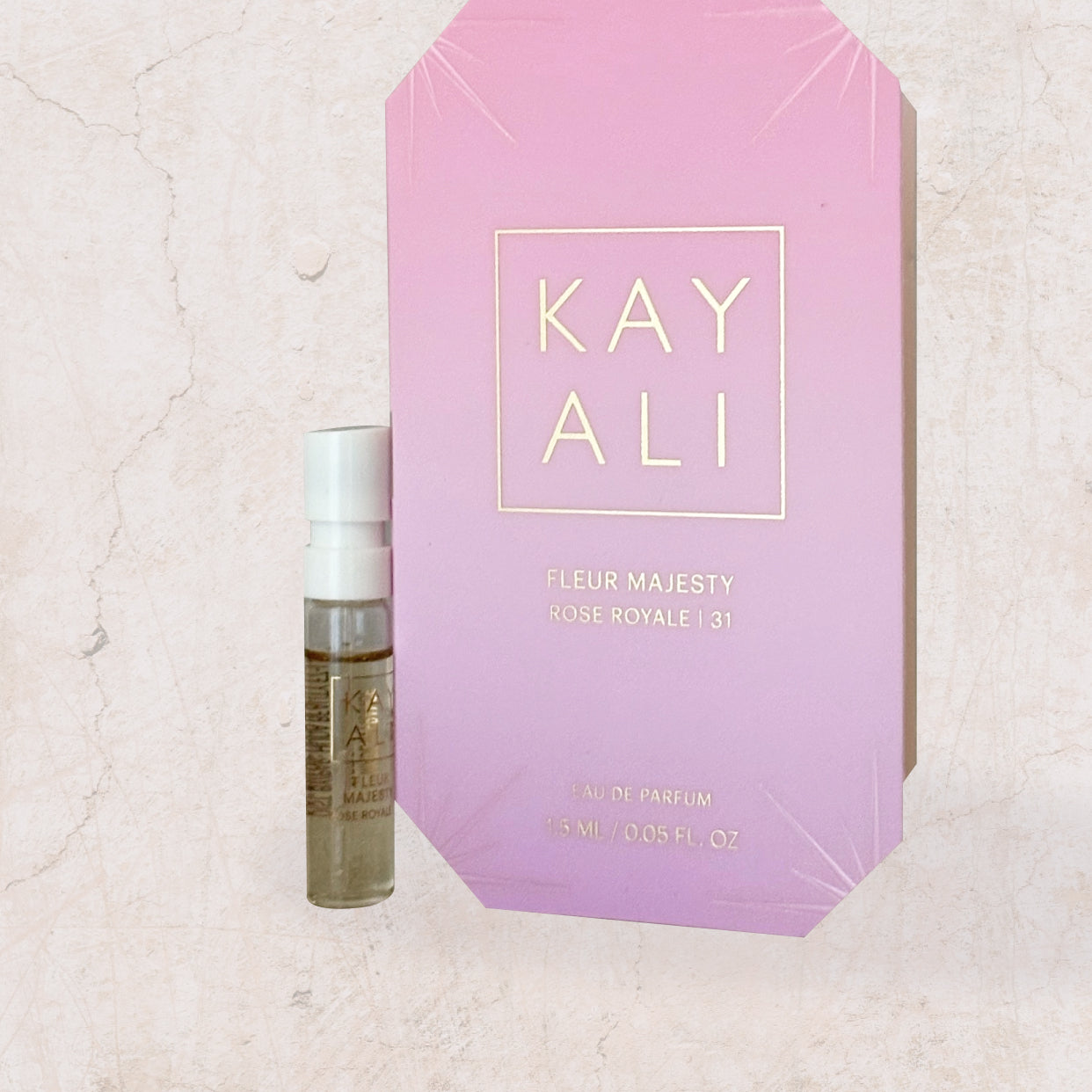 Kayali Fleur Majesty Rose Royale 31, 2ml Official Sample | Card