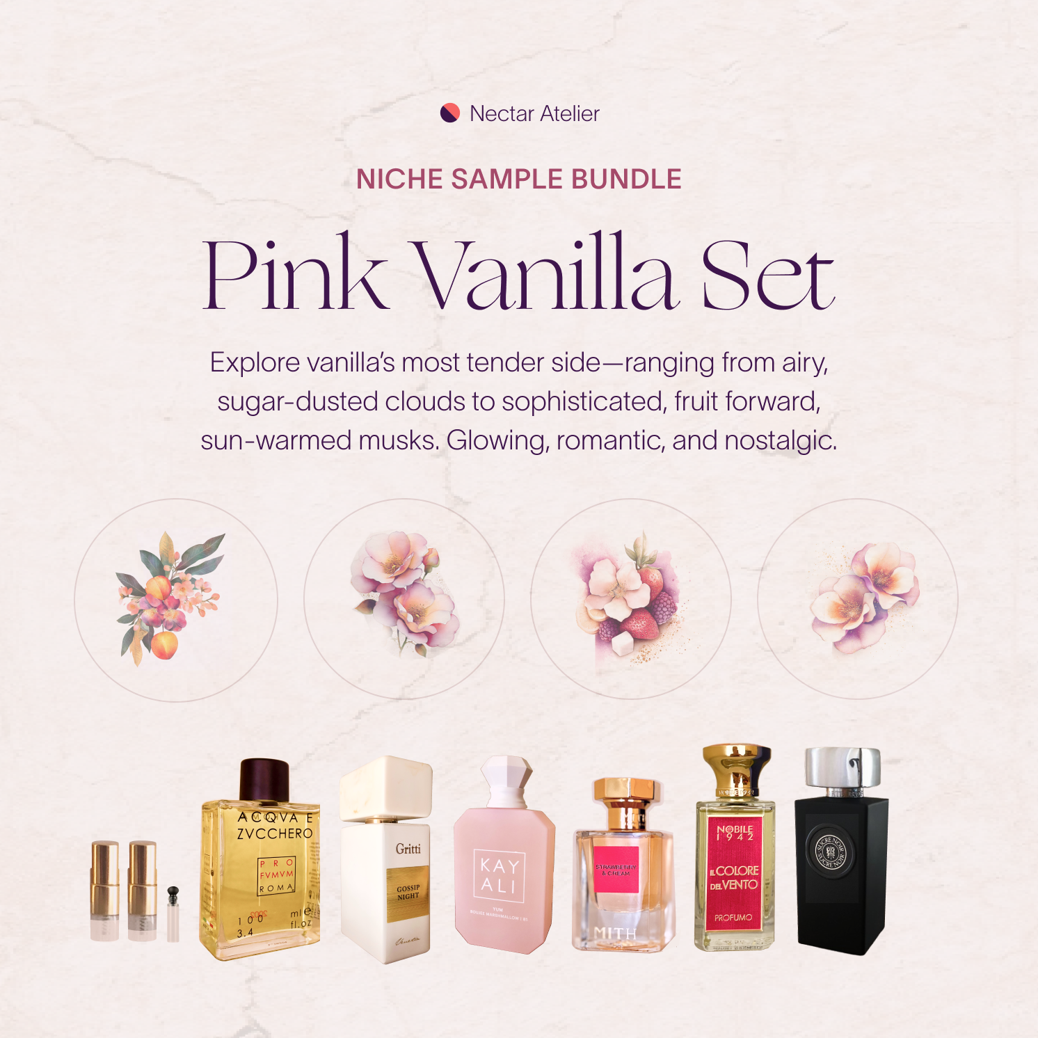 Pink Vanilla Set | Artisanal Perfume Samples