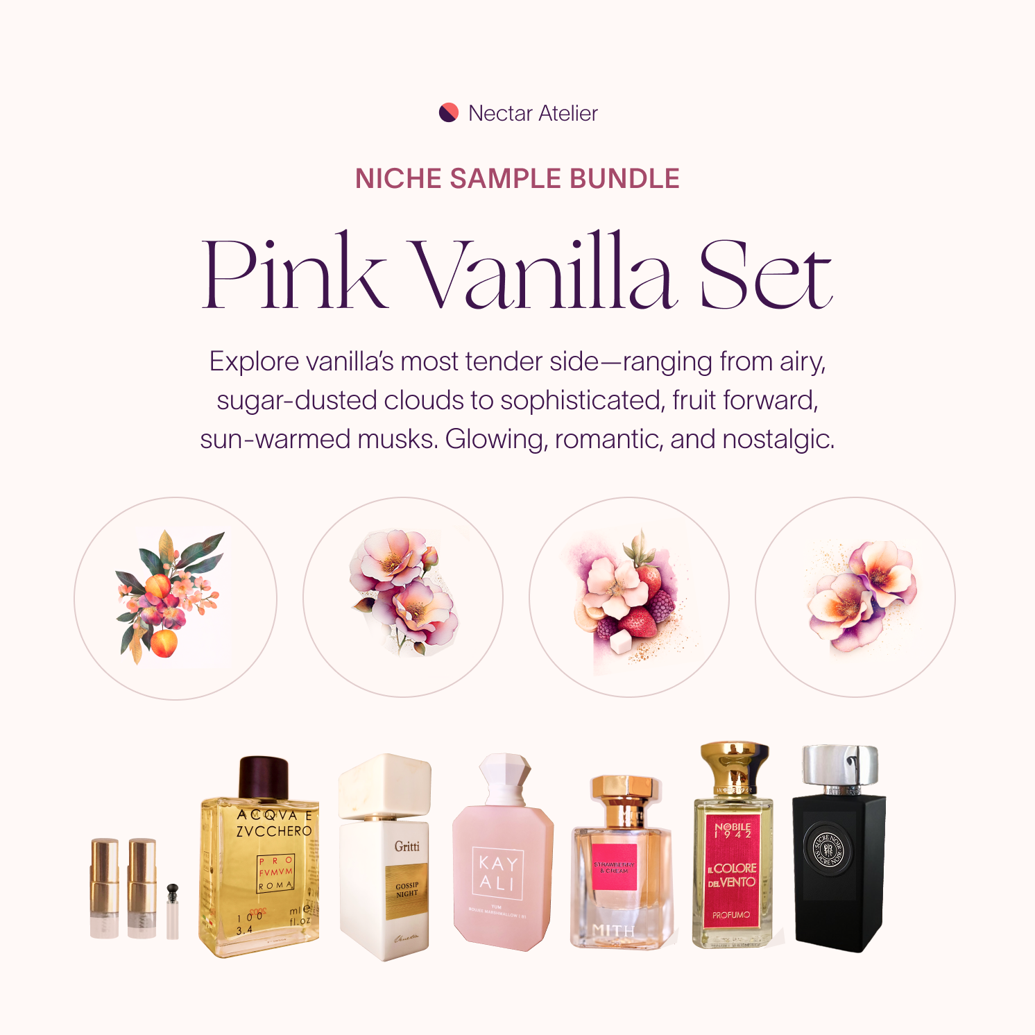 Pink Vanilla Set | Artisanal Perfume Samples