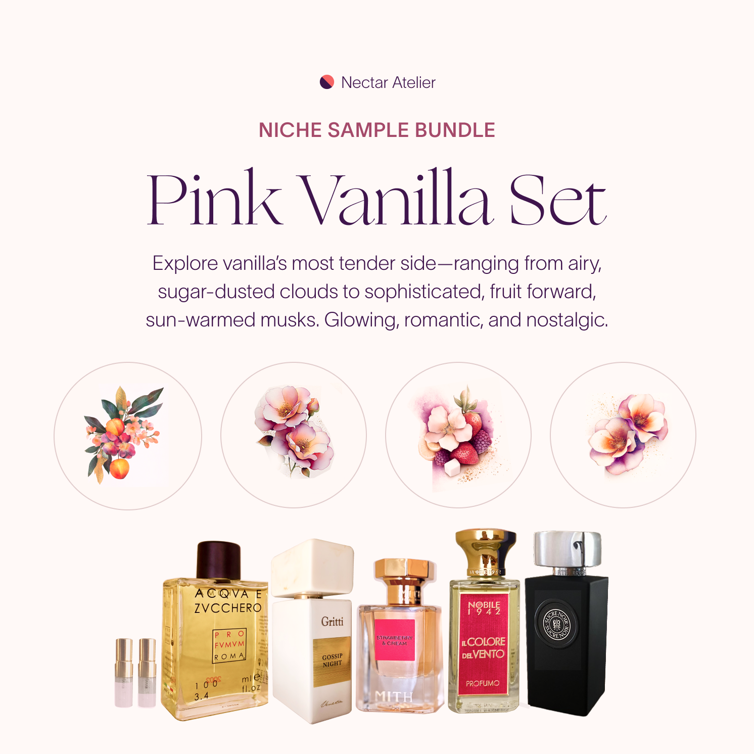 Pink Vanilla Set | Artisanal Perfume Samples