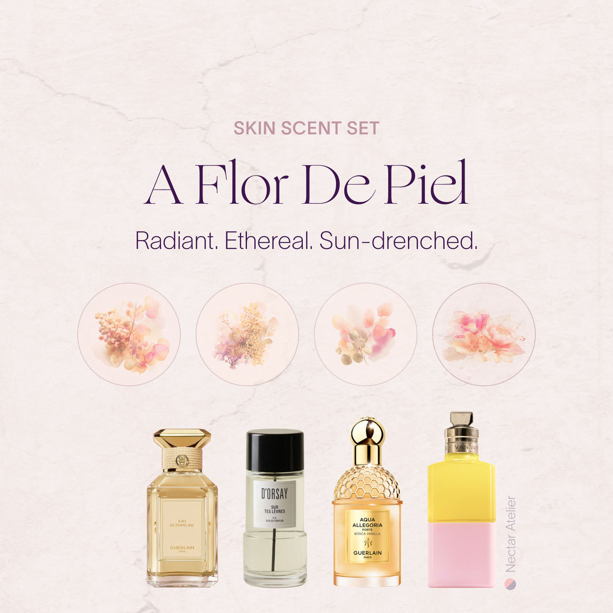 SKIN SCENT Sample SET - A Flor de Piel luxe artful samples by Nectar Atelier