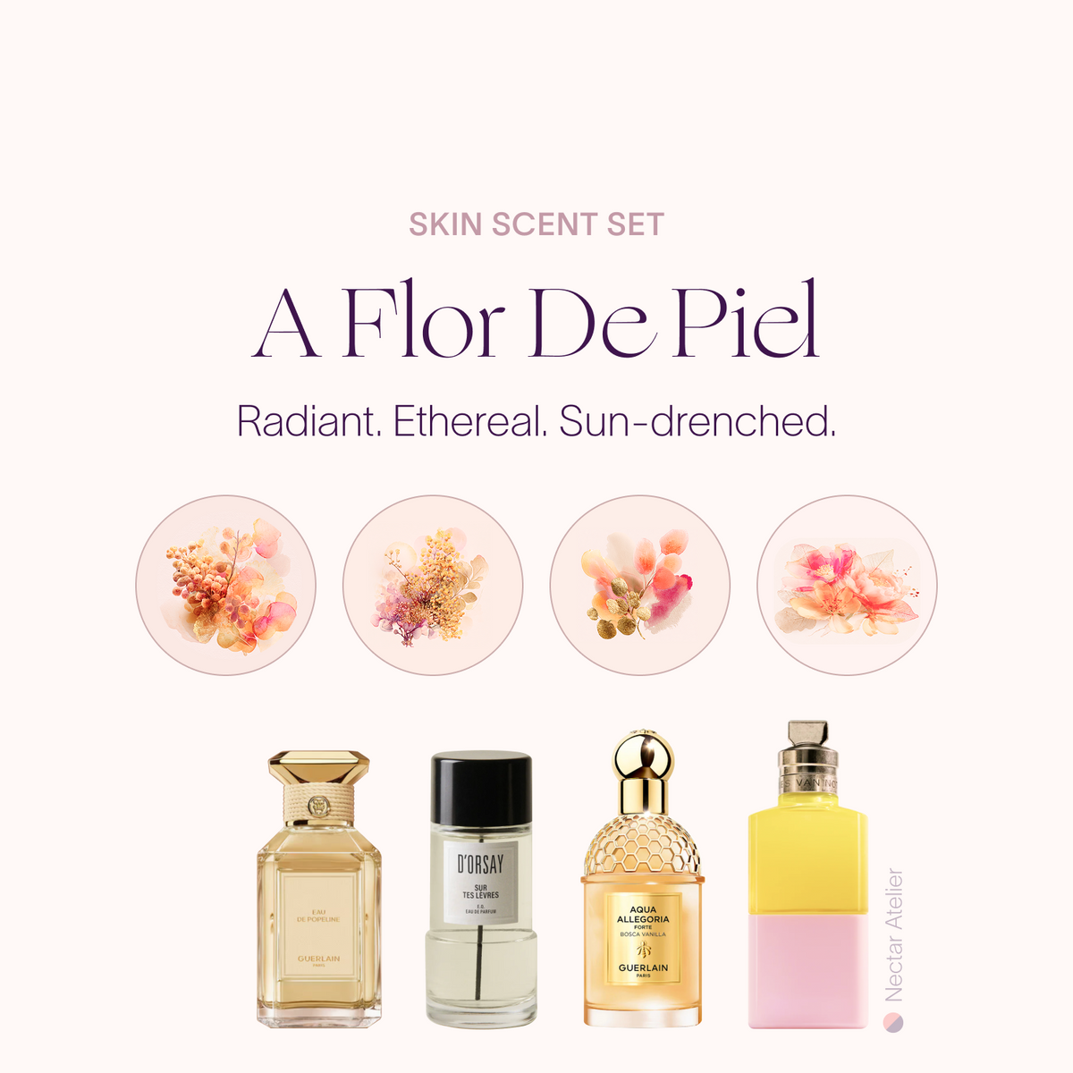 SKIN SCENT Sample SET - A Flor de Piel luxe artful samples by Nectar Atelier