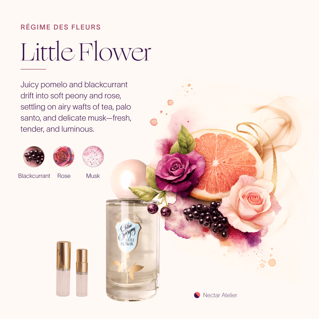 Régime des Fleurs Little Flower | Luxe Sample by Nectar Atelier 2ml 3ml 5ml 

