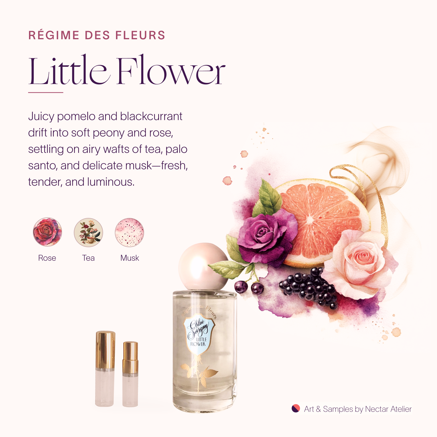 Little Flower Luxe Samples by Nectar Atelier 1ml, 2ml, 3ml, 5ml